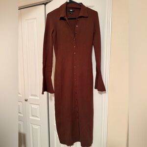 PAIGE Chocolate Long Sleeve Dress